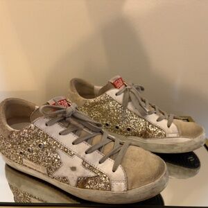 Golden Goose Superstar Glitter Shoes Private Edition Size 37